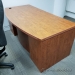 Maple Bow Front Straight Desk w/ Dual Pedestal